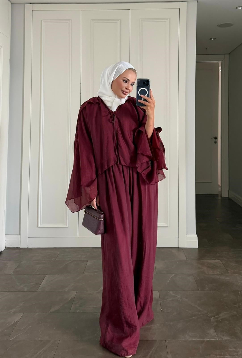 Affa Pantolonlu Takım Bordo