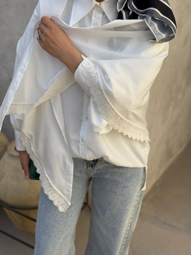 GÜPÜRLÜ GÖMLEK BEYAZ 