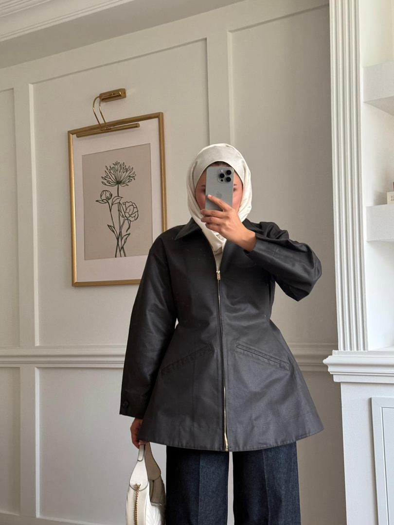 Belden Oturtmalı Barbour Ceket Siyah