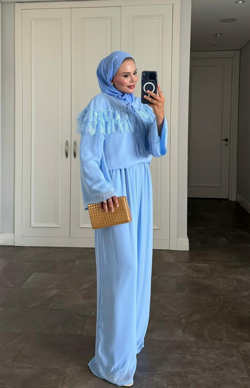 İvana Pantolonlu Takım Mavi