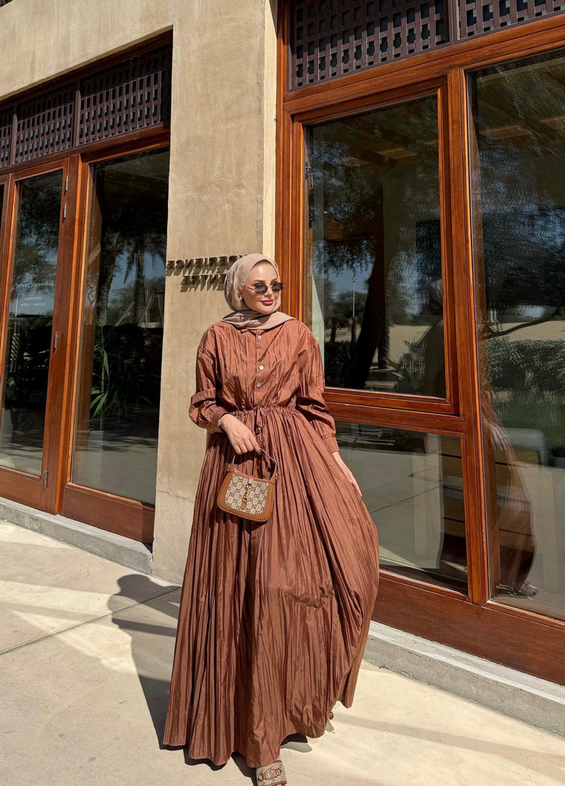 LOLİTA ELBİSE KAHVE 