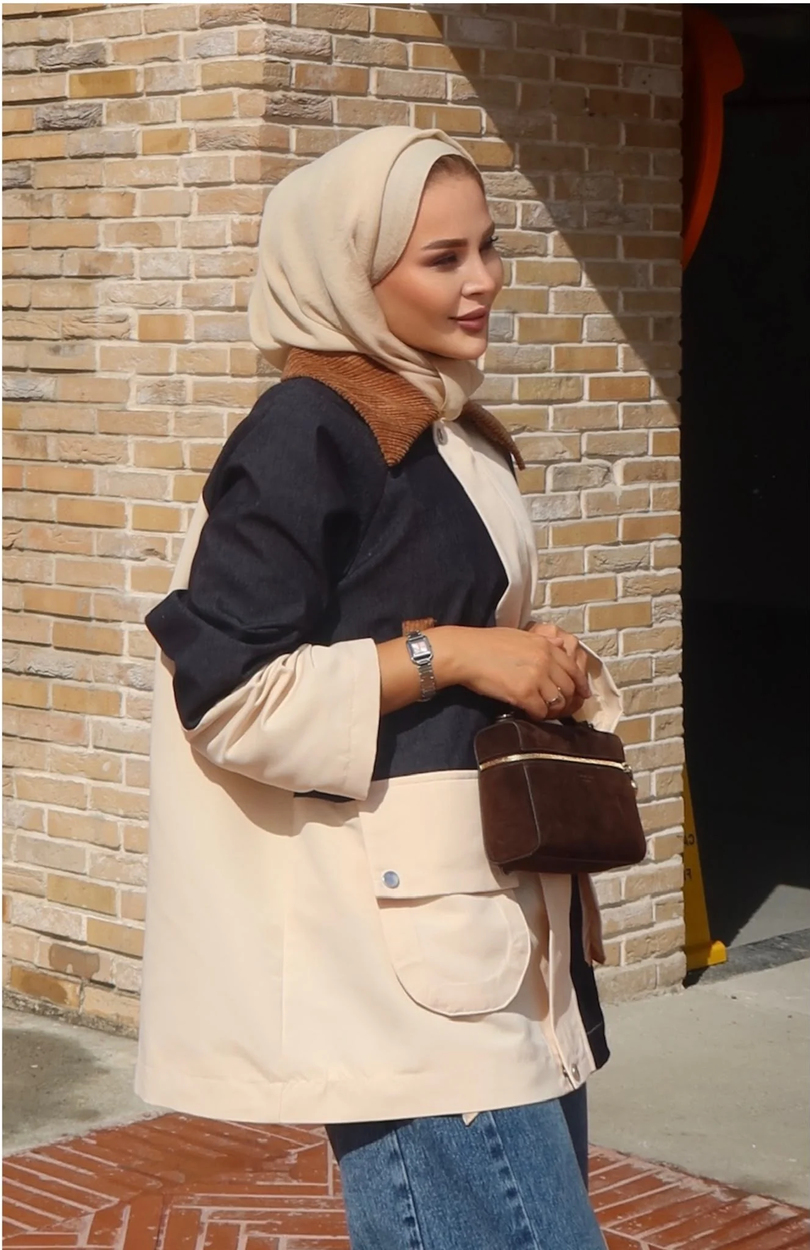 Kot Detaylı Ceket Bej 