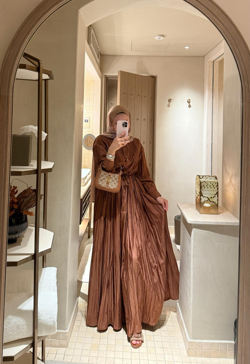 LOLİTA ELBİSE KAHVE 