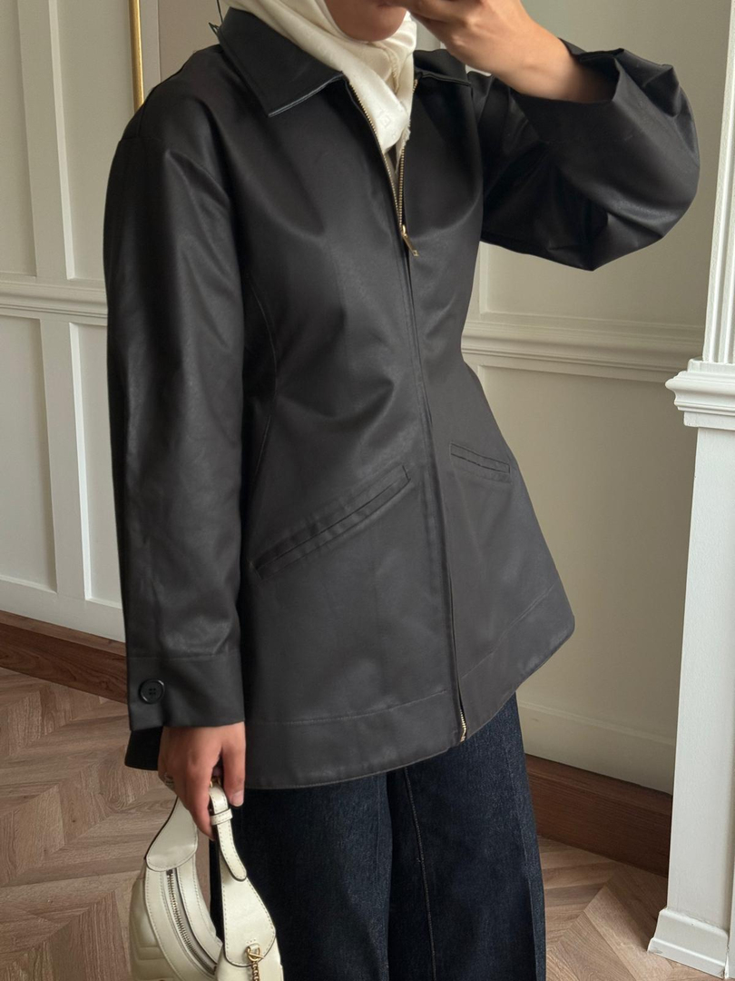 Belden Oturtmalı Barbour Ceket Siyah
