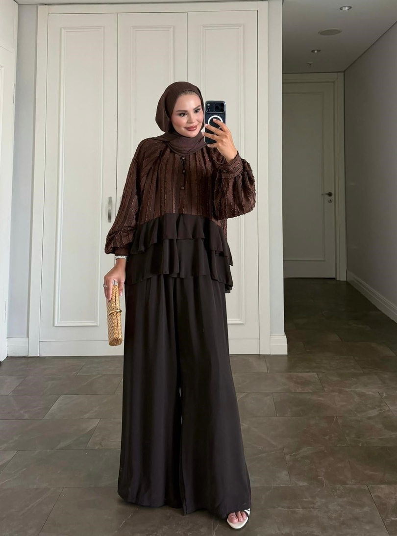 Furla Pantolonlu Takım Kahverengi