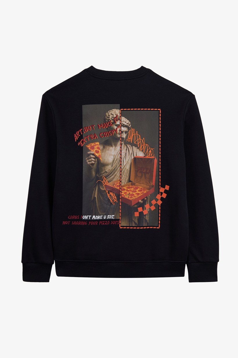 Alegion Solistice Kadın Sweatshirt 006 – Siyah 03 Pizza
