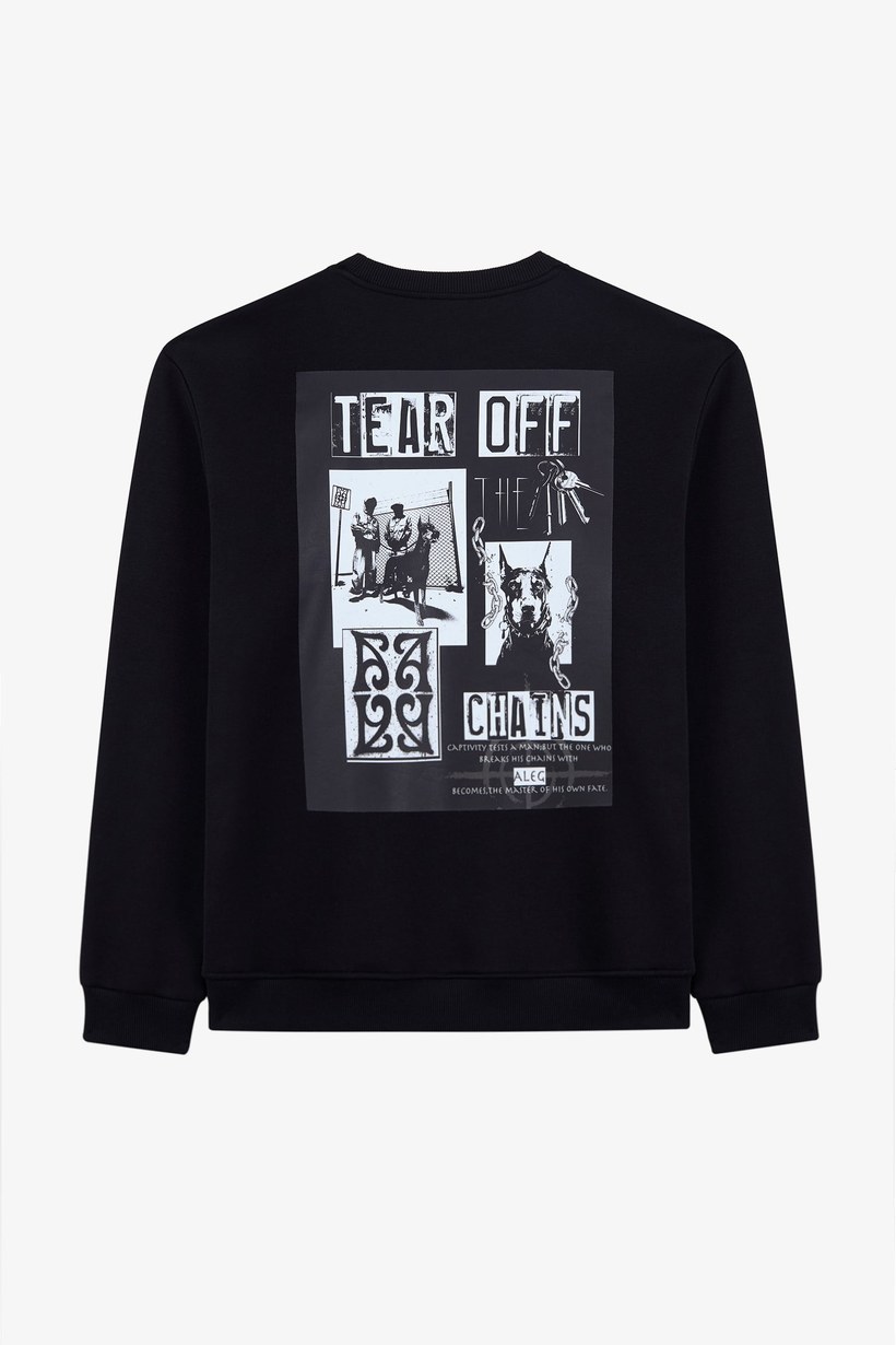 Alegion Solistice Kadın Sweatshirt 014 – Siyah 07 Tear Off