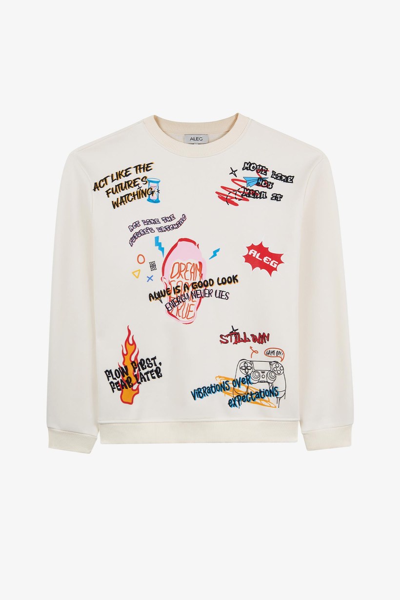 Alegion Solistice Kadın Sweatshirt 025 – Ekru – 13 Game