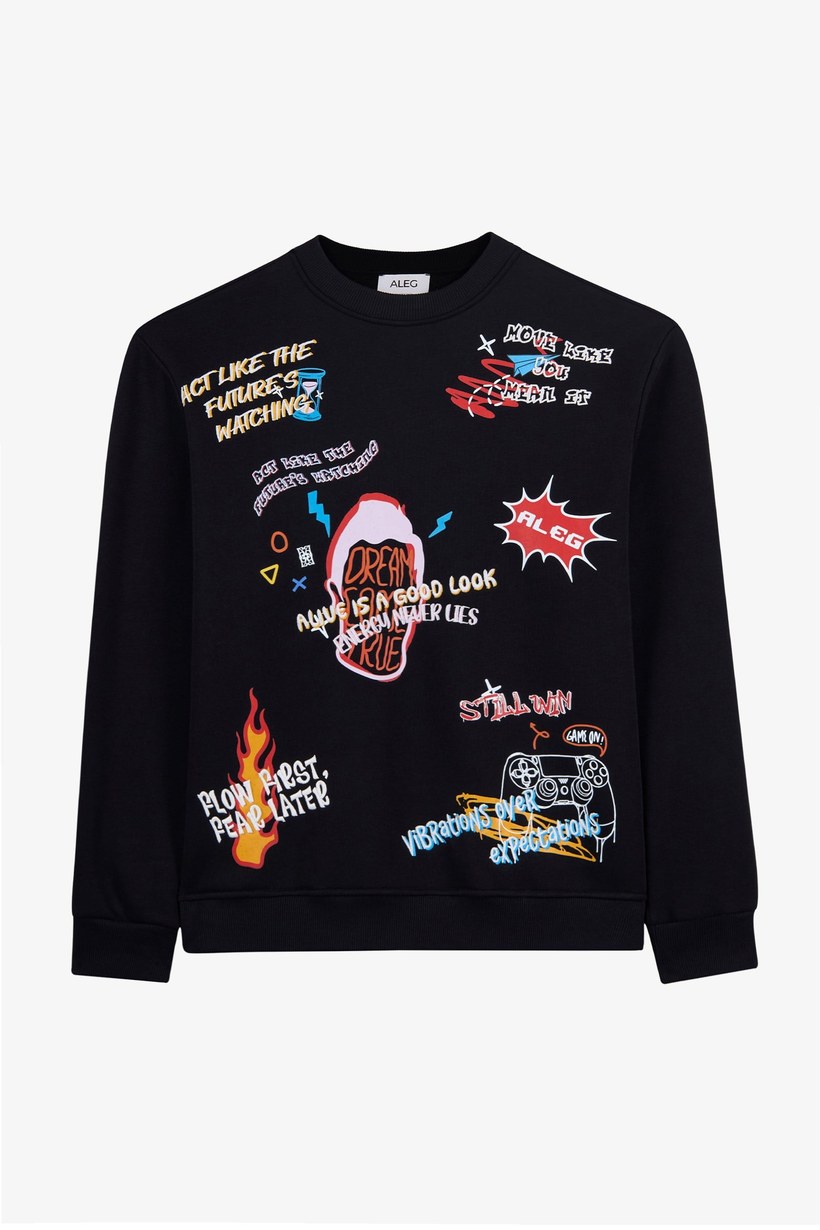 Alegion Solistice Kadın Sweatshirt 026 – Siyah – 13 Game