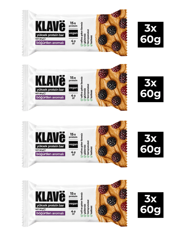 Böğürtlen Aromalı Protein Bar Kutusu (60g x 12 Adet)