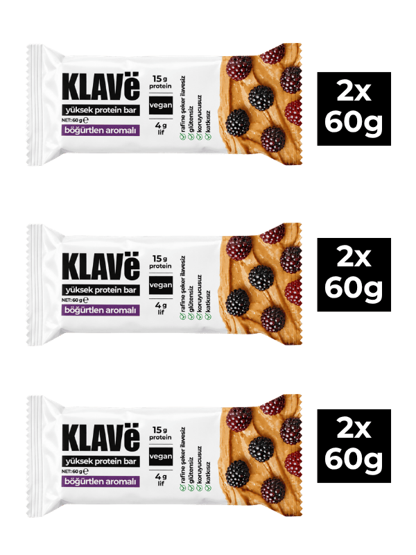 Böğürtlen Aromalı Protein Bar Kutusu (60g x 6 Adet)
