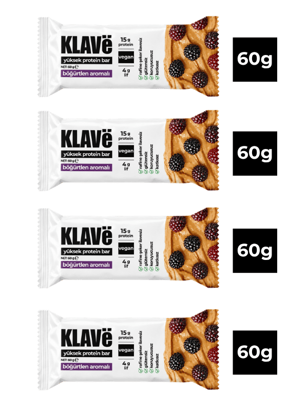 Böğürtlen Aromalı Protein Bar Kutusu (60g x 4 Adet)
