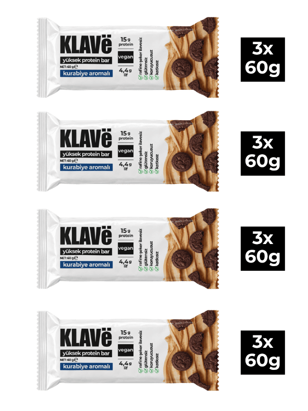 Kurabiye Aromalı Protein Bar Kutusu - 60 g x 12 Adet