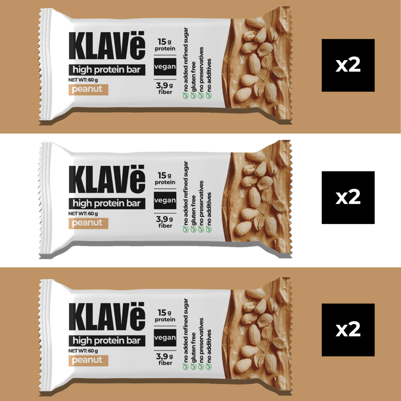 Yer Fıstıklı Protein Bar Kutusu - 60 g x 6 Adet