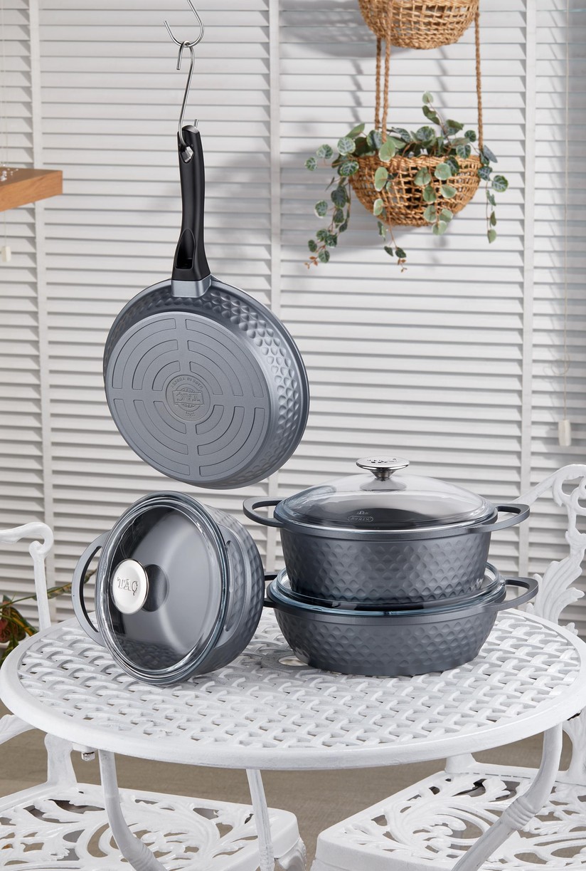 Taç Gurme Döküm 7 Parça Tencere Seti