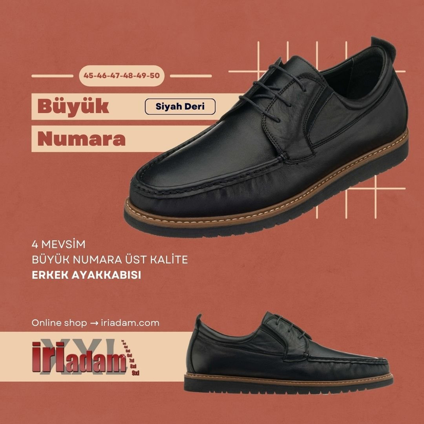 Büyük Numara Erkek- Kadın Ayakkabıda iriadam.com