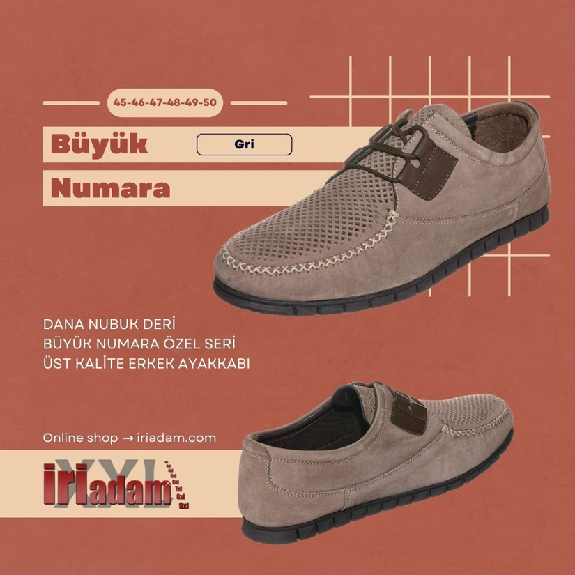 Büyük Numara Erkek Yazlık Ayakkabı