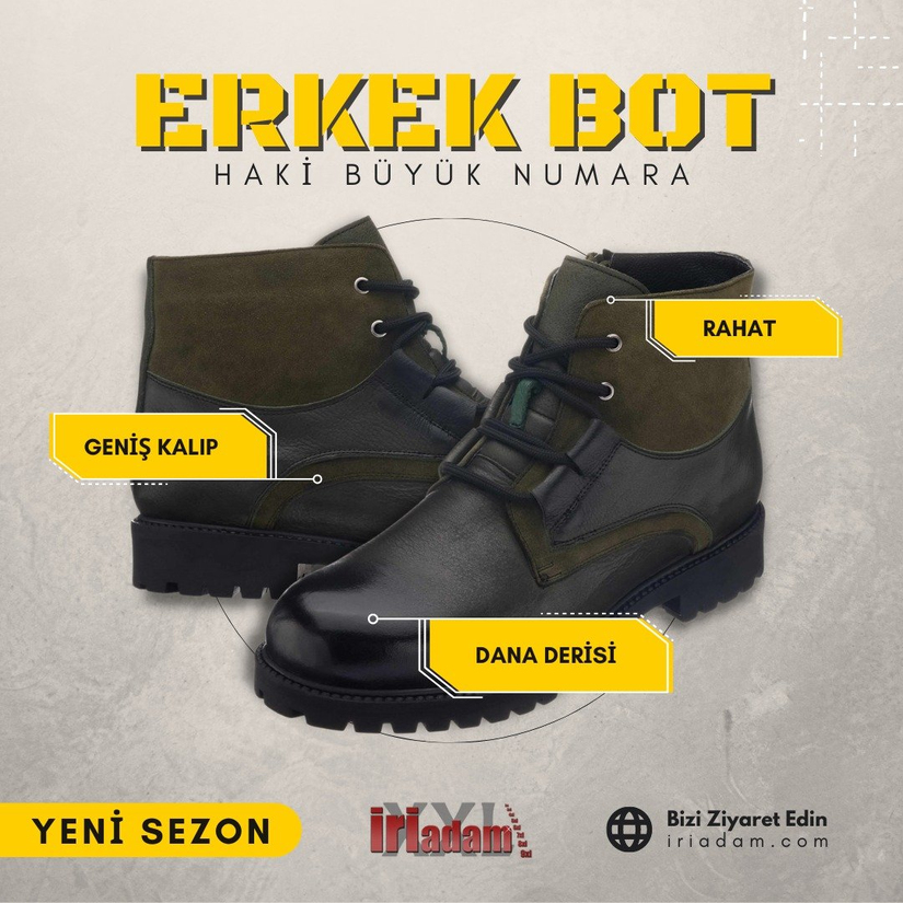 Büyük Numara Erkek Yeni Model Botlar