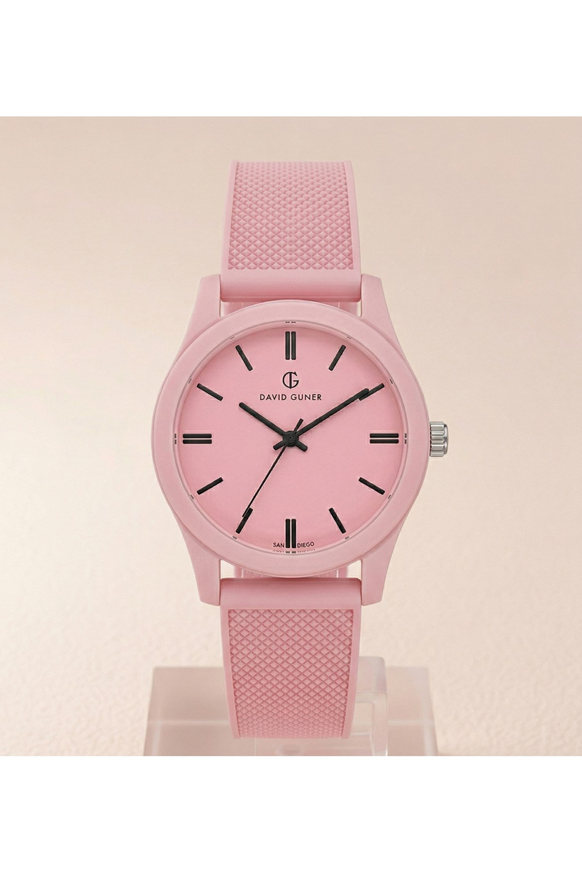 39mm Kadın Saat Pembe Silikon Kordon Genç Spor Günlük Şık Model