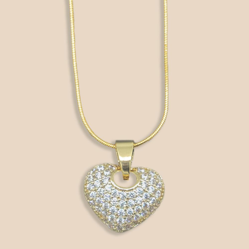 Amarise – Çelik Koleksiyon 316L Gold Renkli Kalp Figürlü Kolye