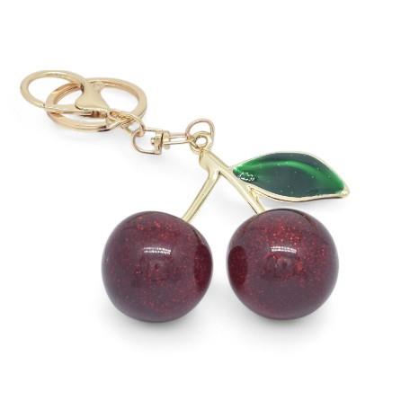 Cherry – Gold Renkli Kiraz Formlu Anahtarlık