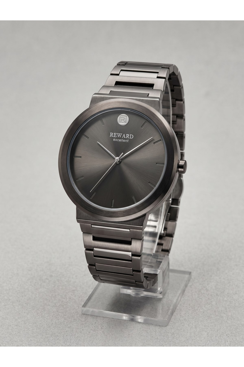 Excellent 41 mm Erkek Kol Saati Füme Çelik Kordonlu İnce Kasa