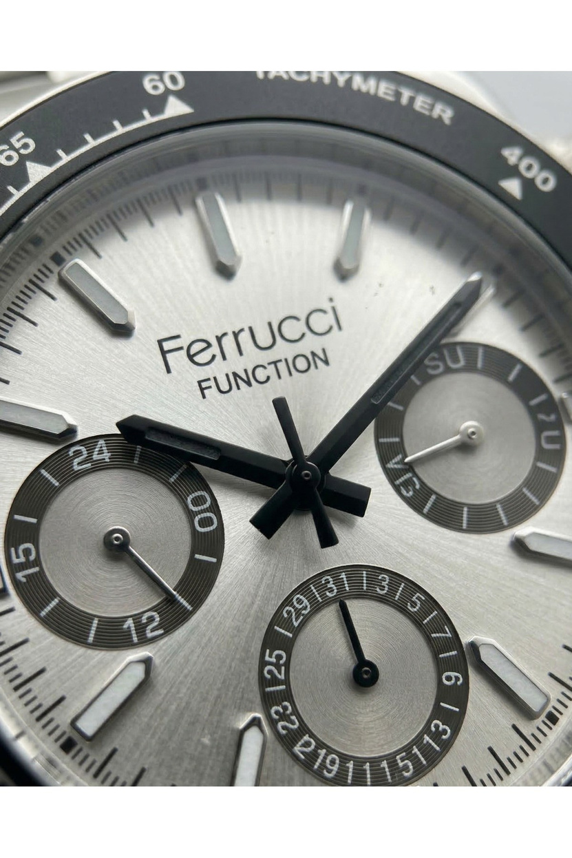 Function Erkek Kol Saati 40 mm Çelik Kordon Takvimli Multifonksiyon Quartz Saat