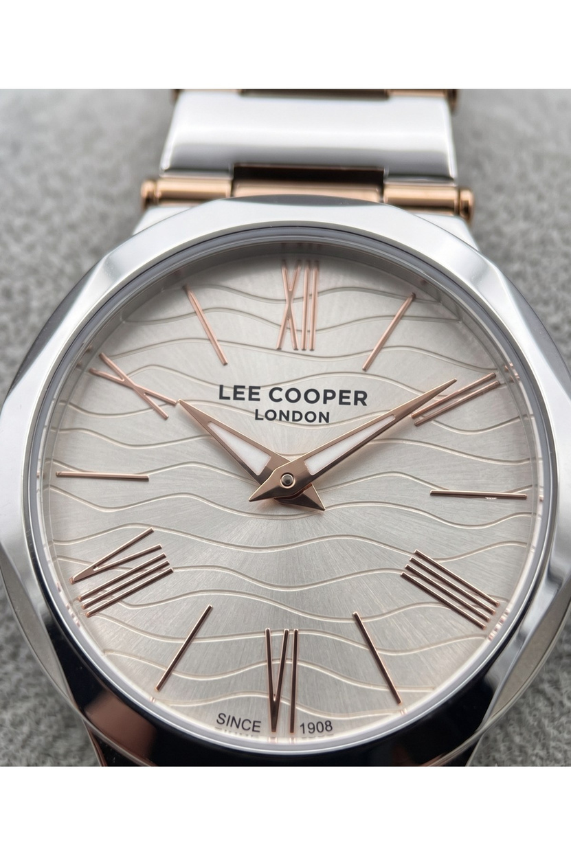 London Kadın Saati 28mm Küçük Kasa Desenli Kadran Rose Gold Detaylı İki Renk