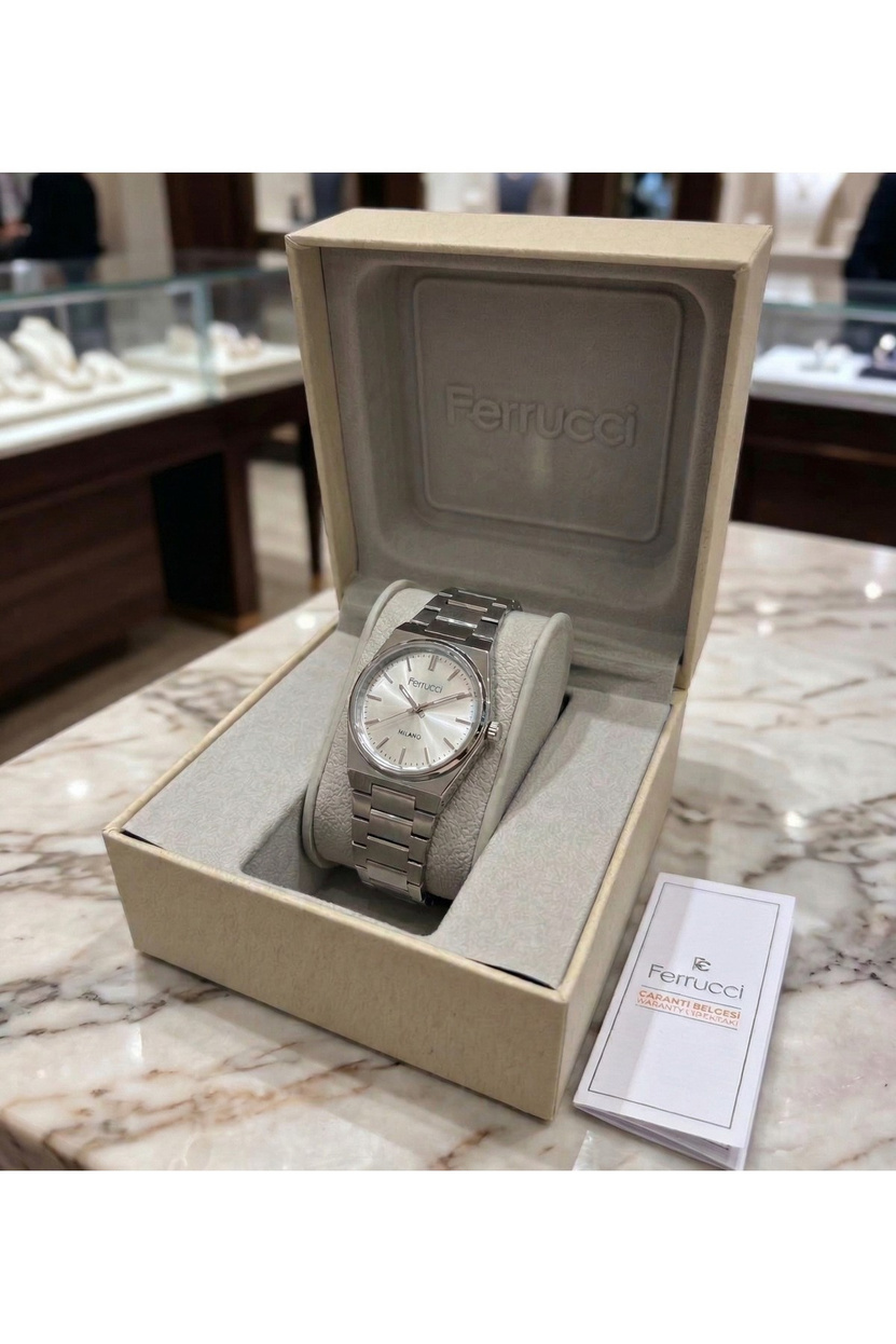 Milano Kadın Kol Saati 26 mm Gümüş Renk Çelik Kordon Gümüş Kadran Minimal Quartz