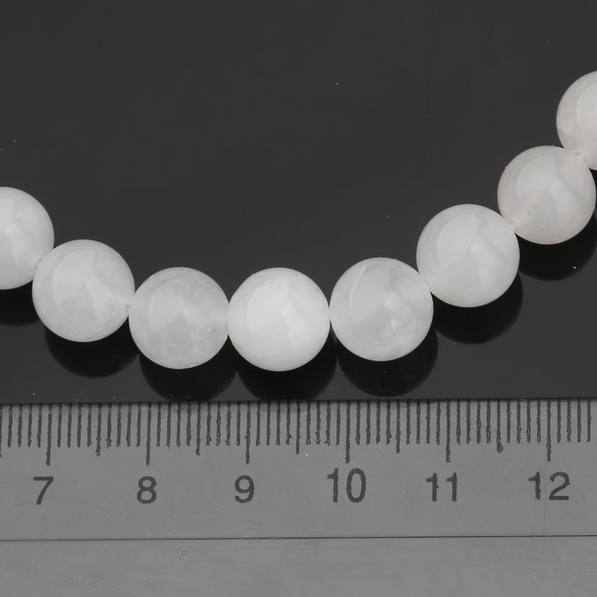 10 mm Beyaz Kuvars Taşı Boncuk