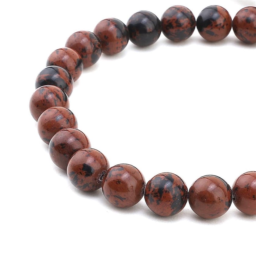 10 mm Kahverengi Obsidyen Taşı Boncuk