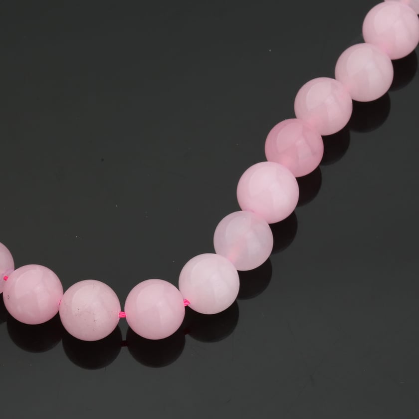 10 mm Pembe Kuvars Taşı Boncuk