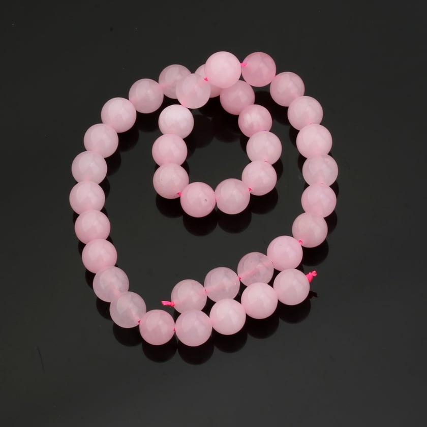 10 mm Pembe Kuvars Taşı Boncuk