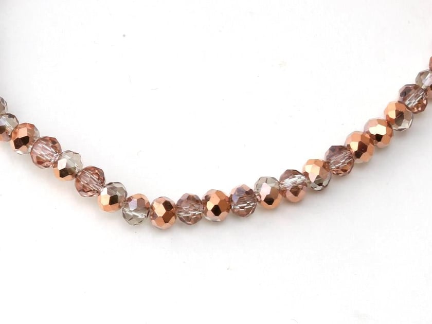 4 mm Basık Bakır Kristal Boncuk