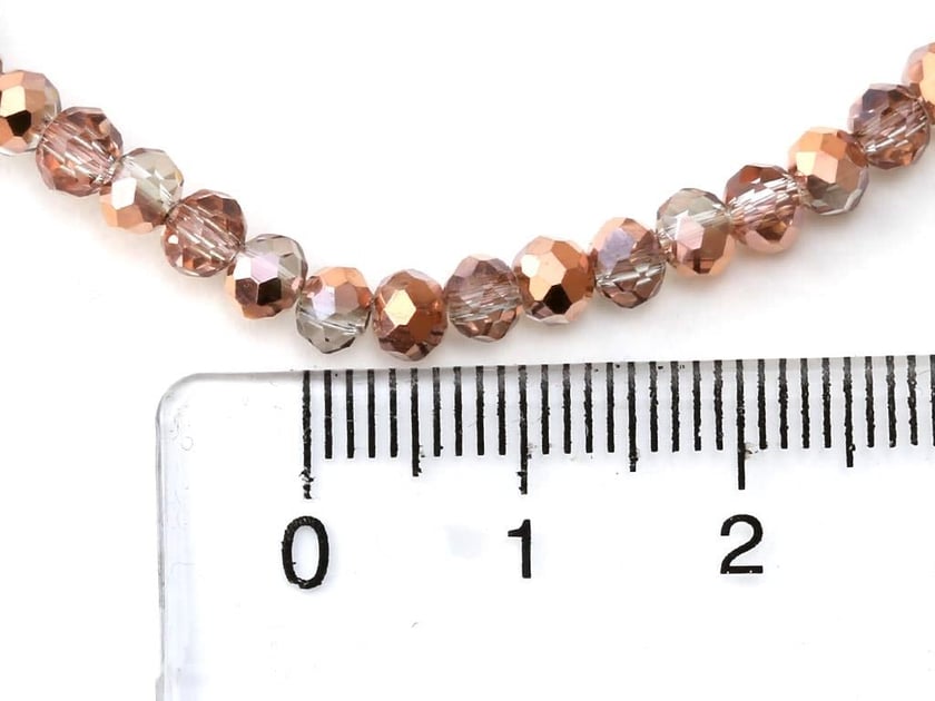 4 mm Basık Bakır Kristal Boncuk