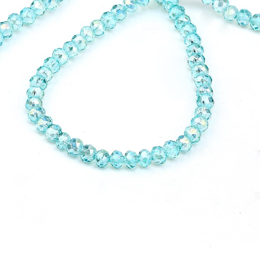 4 mm Basık Mint Kristal Boncuk