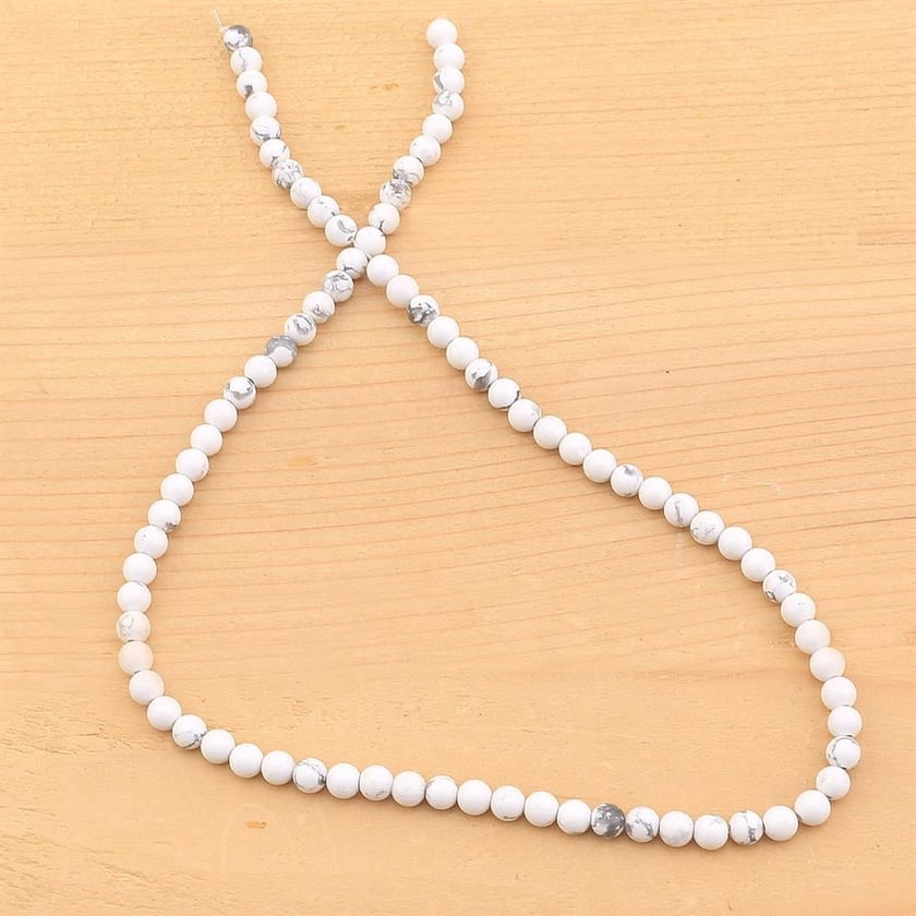 4 mm Doğal Havlit Taşı Boncuk
