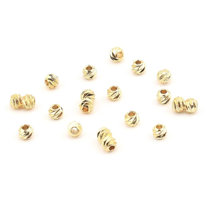 4 mm Altın Dorika Boncuk (10 Adet)