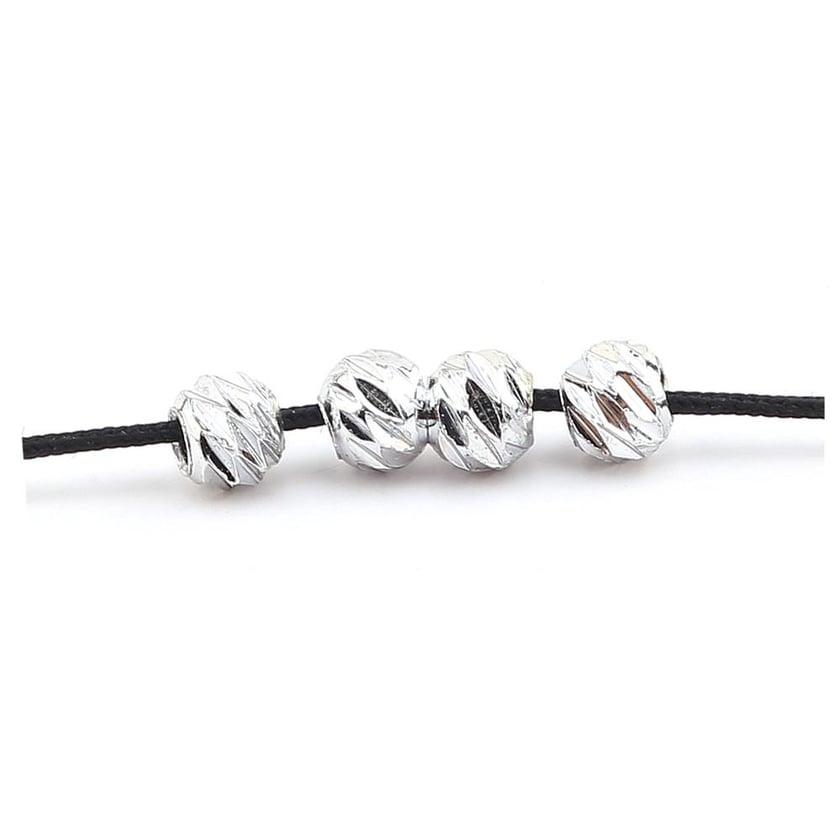 4 mm Gümüş Dorika Boncuk (10 Adet)