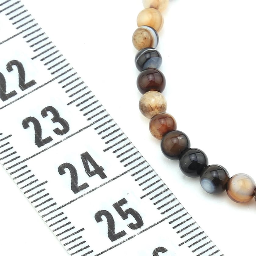 4 mm Kahverengi Akik Taşı Boncuk