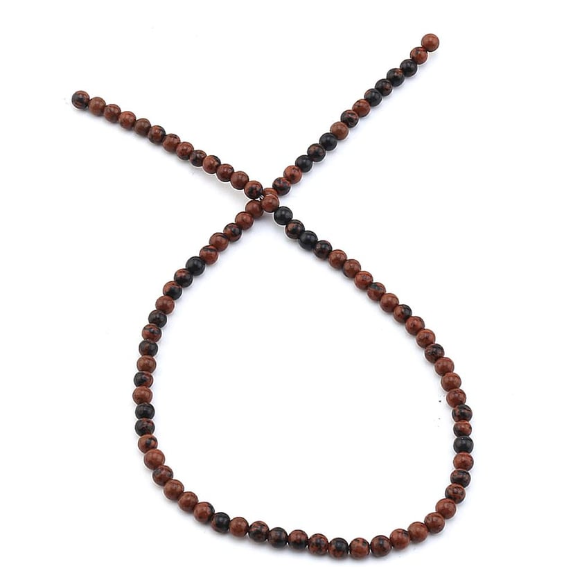 4 mm Kahverengi Obsidyen Boncuk