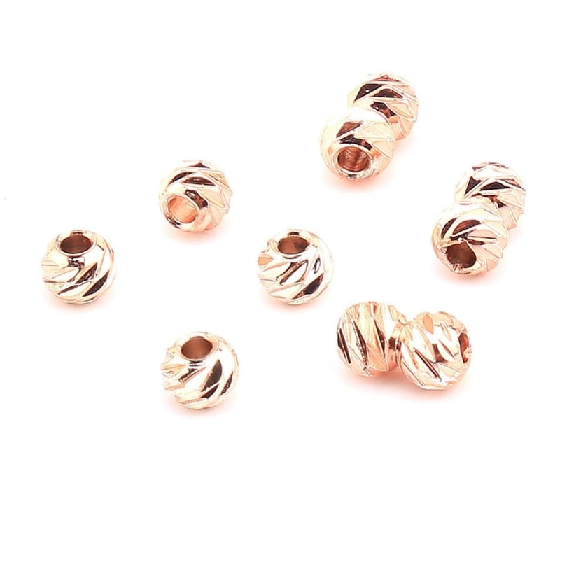 4 mm Rose Dorika Boncuk (10 Adet)