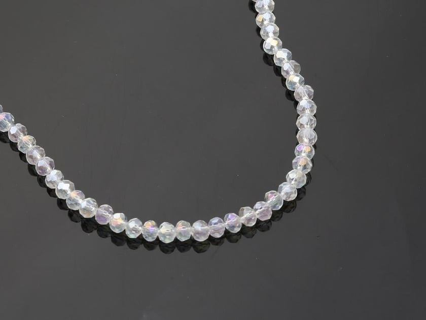 4 mm Şeffaf Basık Kristal Boncuk