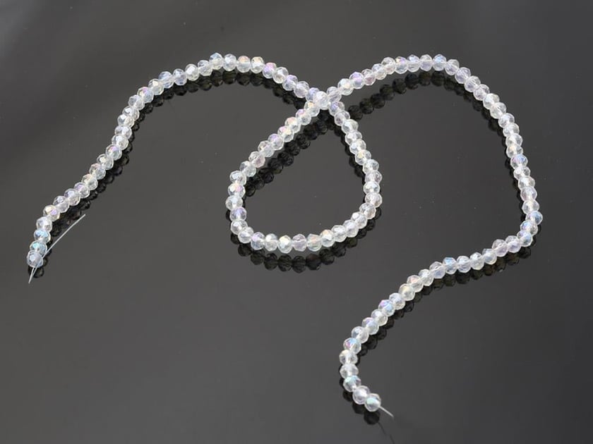 4 mm Şeffaf Basık Kristal Boncuk