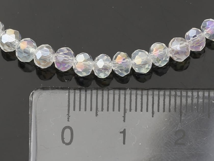 4 mm Şeffaf Basık Kristal Boncuk