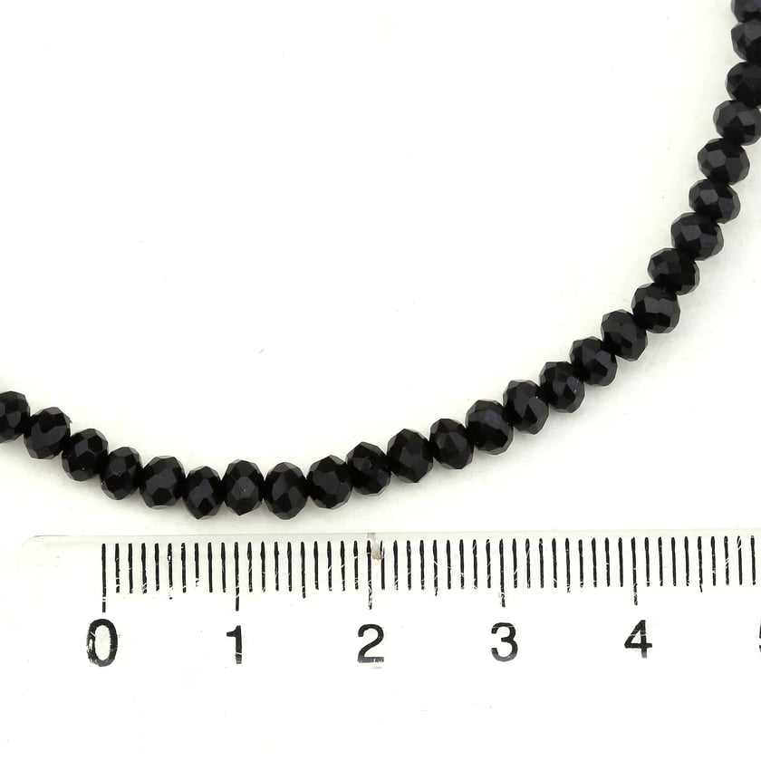 4 mm Siyah Basık Kristal Boncuk