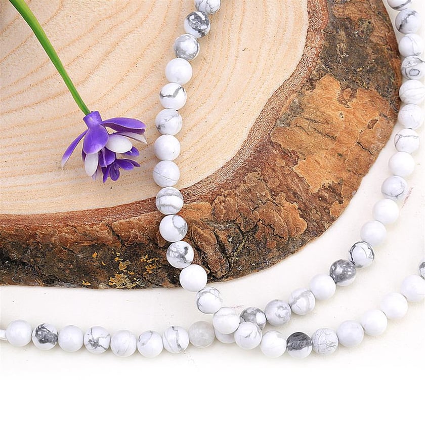 6 mm Doğal Havlit Taşı Boncuk