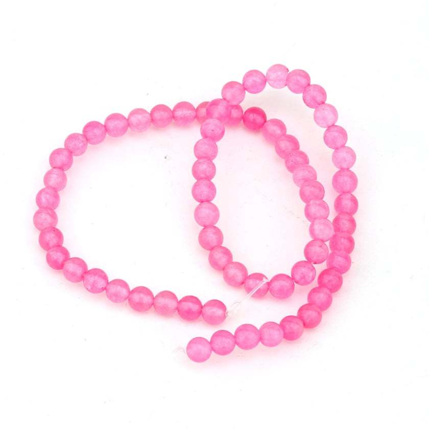 6 mm Fuşya Kuvars Taşı Boncuk