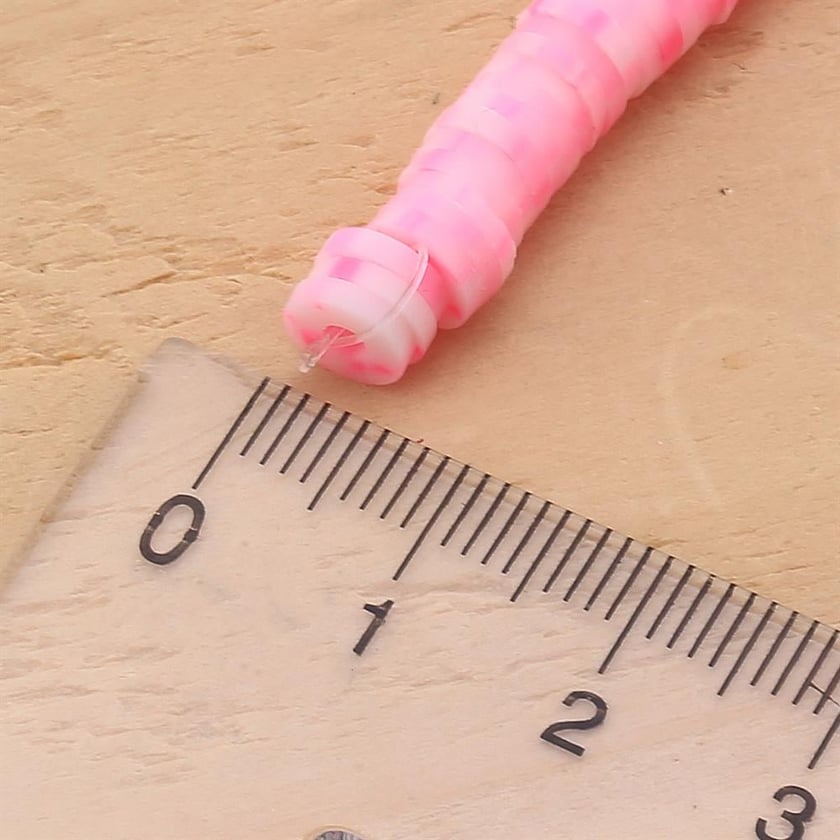 6 mm Pembe Benekli Fimo Boncuk