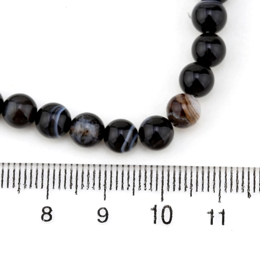 6 mm Siyah Kuvars Taşı Boncuk